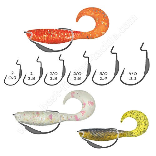Offset hooks weighted weedless - offset,