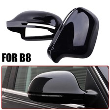 Wing Mirror Cover Caps For AUDI Q3 A3 8P A4 B8 A5 S5 A6 S6 C6 Gloss Black 2x