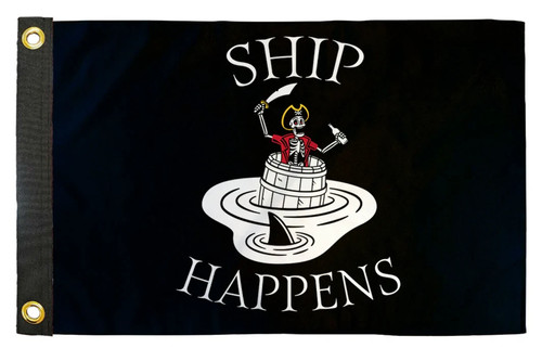 Ship happens pirate 12x18in - happens,