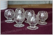 Set of 6 Baccarat Crystal Wine