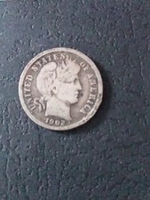 1902 USA Silver One Dime Coin