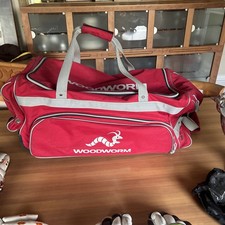 Woodworm Cricket Bag Holdall For Equipment Red Multiple Pockets 26in X 12in