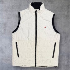 Mens White Musto Ocean Outfitters Puffer Padded Gilet Jacket Size Large (L) S689