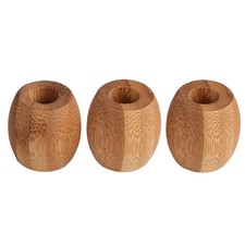 3pcs wooden toothbrush - wooden,