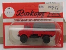 RMM ROSKOPF HO 1/87 TRUCK MB MERCEDES UNIMOG 4X4 FIREFIGHTERS FIRE TRUCK #214 BOX