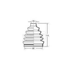 BORG & BECK Bellow Kit, drive