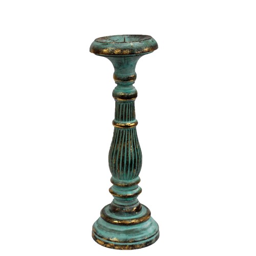 Medium candle stand turquois - stand,