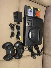 Bundle Original Sega Mega Drive Console + 2 Games ,Controllers And Cables