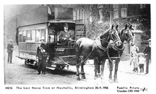 PAMLIN PRINTS POSTCARD HORSE TRAM NECHELLS BIRMINGHAM 1906 UNUSED VERY GD MINT