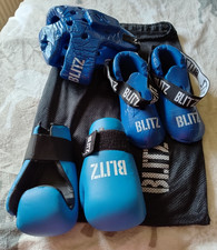 Blitz Kids XS Martial Arts Sparring Kit - Taekwondo, Kickboxing, Karate - Blue