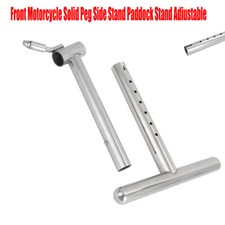 Bike Universal Front Motorcycle Solid Peg Side Stand Paddock Stand Adjustable