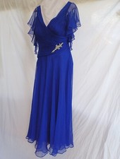 Size 16 Blue Prom Dress with sleeves from Anouska G worn once