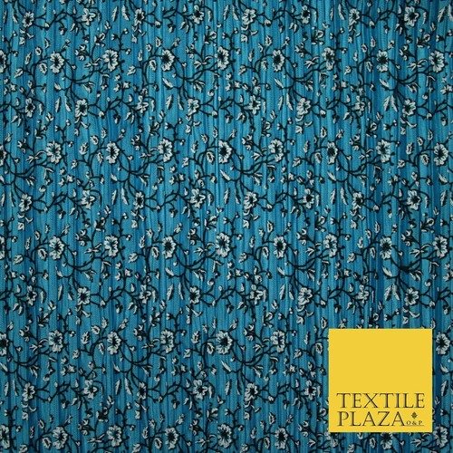 Turquoise blue floral - turquoise, ditsy