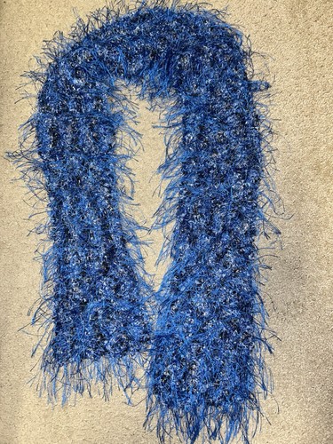 Blue grey ribbon - grey, scarf