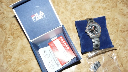 Fila titanium watch orange - titanium,