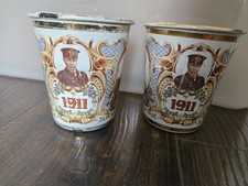 King George V enamel beakers