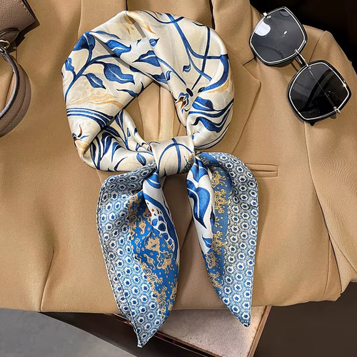 Luxury silk plaid square - luxury, scarf