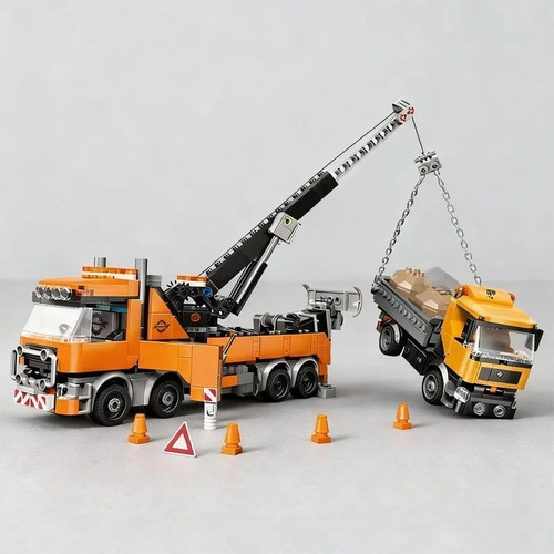 Recovery tow truck with crane - tow,