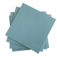Turqouise Duck Egg Blue Faux Leather Dinner Place Mats Set of 4