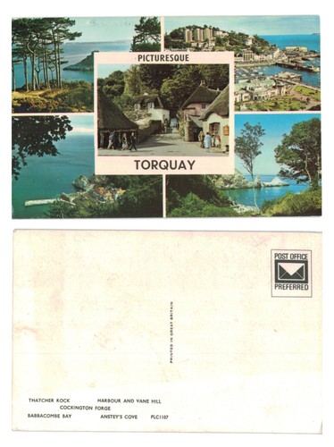 Postcard picturesque torquay - postcard,