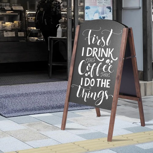 Large wooden chalkboard - wooden,