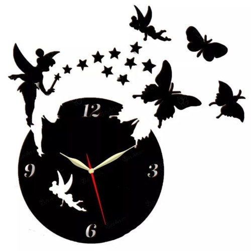Butterfly shape wall clock - shape,