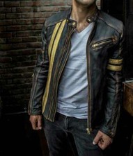 Men's Moto Black Biker Vintage