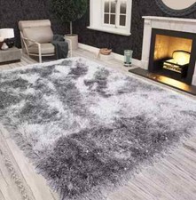 Non-Slip Fluffy Thick Shagy Natty Glitter Rug Hallway Runner Living Room Carpet