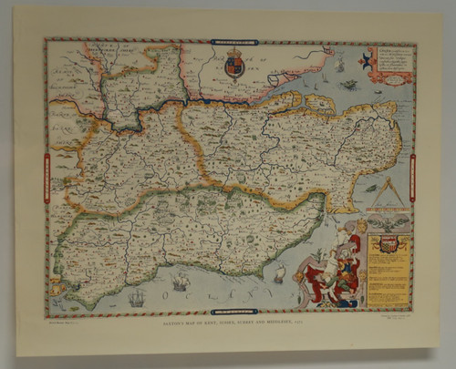 Saxton map kent sussex - kent,,