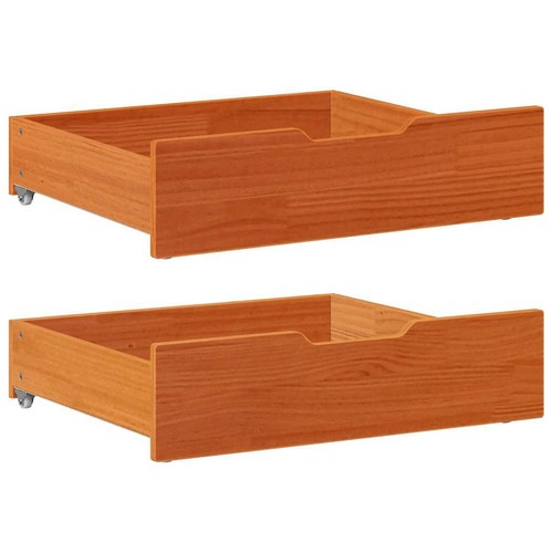 Rustic pine under bed storage - bed,