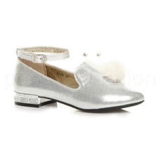 GIRLS CHILDRENS KIDS GEM BRIDESMAID WEDDING DRESS UP COSTUME PARTY SHOES SIZE