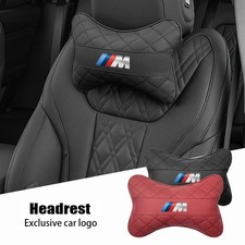 2x Car Seat Neck Pillow Headrest Cushion Memory Foam for BMW M E46 E90 F30 X3 X5
