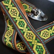 Morris Guitar Strap Adjustable Acoustic Electric Rare Vintage colorful E460