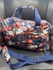 Cath Kidston Navy Floral Travel Duffle Overnight Weekend Bag - Shoulder Strap
