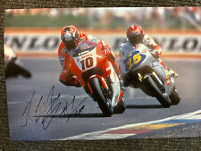 KENNY ROBERTS JR HAND SIGNED 12X8” PHOTO MARLBORO YAMAHA WORLD CHAMPION SUZUKI