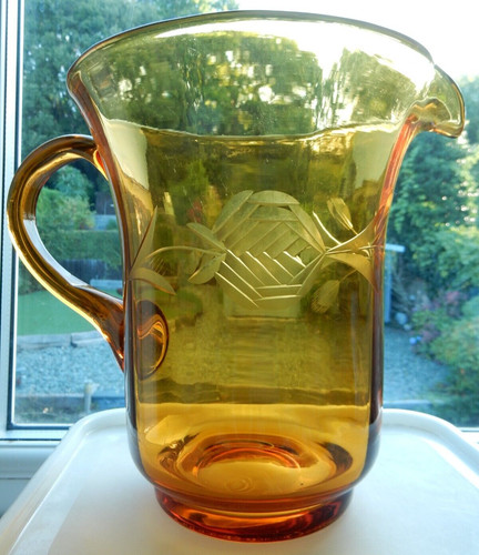 Vintage glass water jug - water,