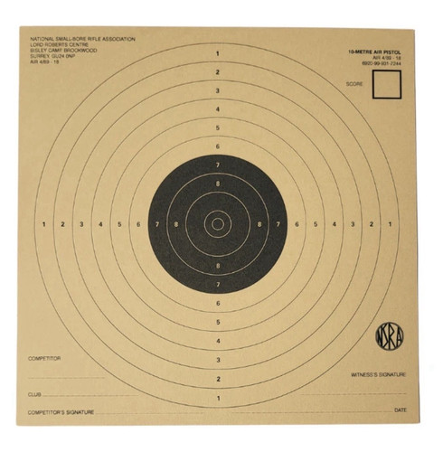 Nsra metre air pistol paper - nsra, 10-metre