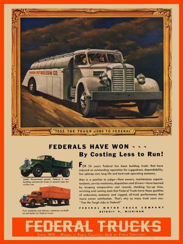 1944 federal trucks union - federal,