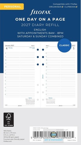 Filofax 2027 personal diary - 2027,