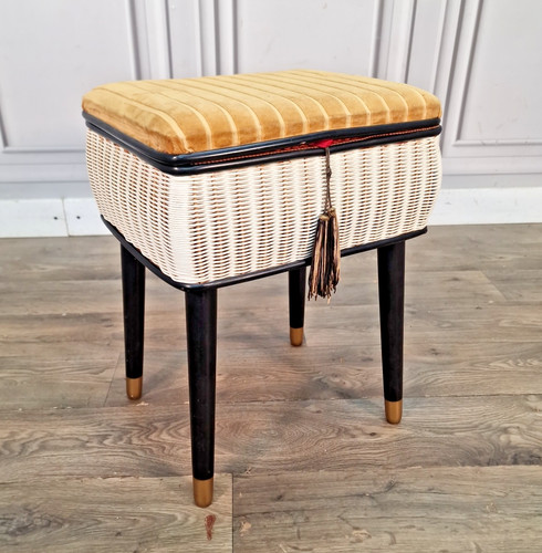 Vintage sewing box - sewing, stool