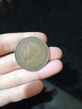 1934 PENNY - ONE PENNY COIN - 1d BRONZE COIN - KING GEORGE V