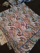 Vintage Paisley Fabric, Blues