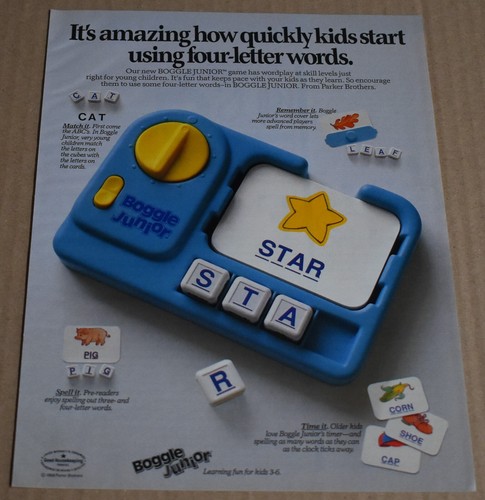 1988 print boggle junior - print, ad
