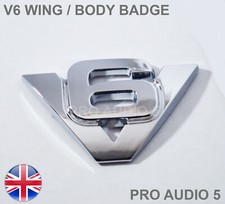 V6 Wing Body Badge Chrome -