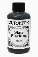 Curator Slate & Cast Iron Blacking solution Fluid Black  120ml Blacken finish