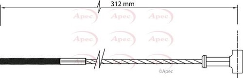 Apec front brake cable - front,