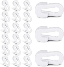 Rosewinec Football Net Clips 20Pcs, White Soccer Goal Accessories