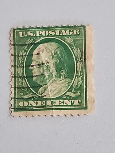 Vintage 1908 postage stamp - postage,