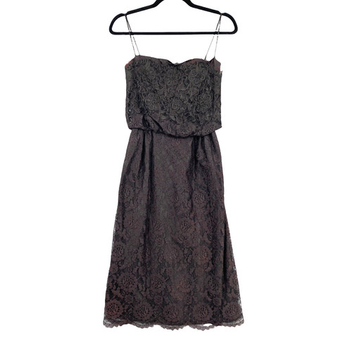 Vtg black lace - dress, 7