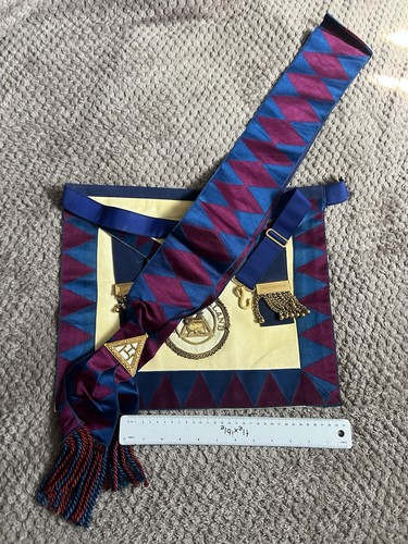 Vintage masonik apron and - vintage, sash